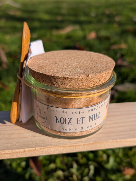 Kit Bougie Sable Noix et Miel