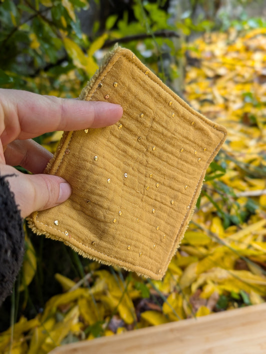 Lingette démaquillante Jaune Moutarde